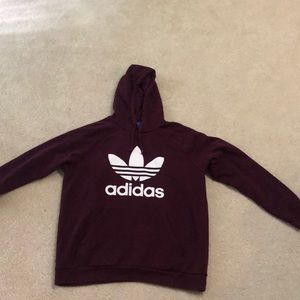 Adidas hoodie in maroon